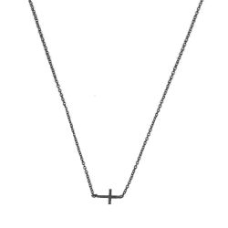 black cross necklace