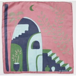 Silk scarf - Pink kasbah