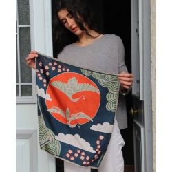 Silk scarf - Agami navy