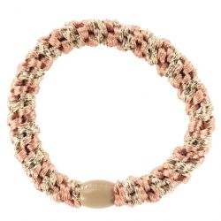 KKNEKKI hair elastic - Powder pink Beige glitter