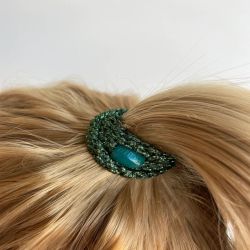 KKNEKKIi Bubblegum- Khaki glitter hair ties