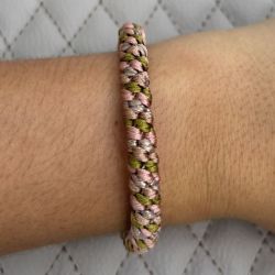 KKNEKKI pink kaki glitter hair ties