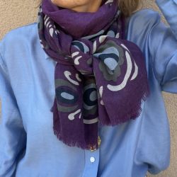 Olga Wool Scarf plum