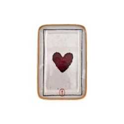 Boncoeurs Heart to play enamel tray