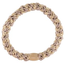 KKNEKKI Beige dove glitter hair ties