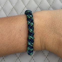 KKNEKKI hair elastic - Navy and forest green Glitter