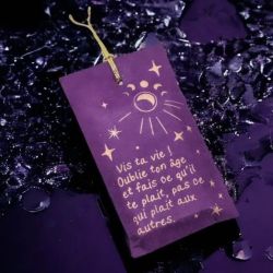 Purple positive thought soap bar