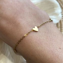 Bracelet 3 mini hearts gold