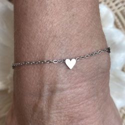 Bracelet 3 mini hearts silver