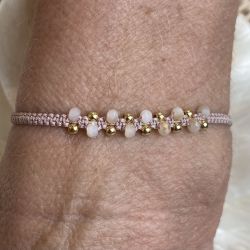 Nude precious stone bracelet