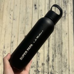 SUPER PAPA water bottle 600ml - Black