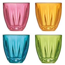 Box of 4 Lily colored glasses