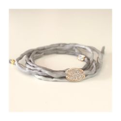 Céleste stone grey silk cord Poëmia