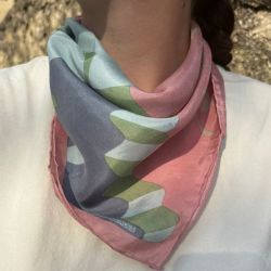 Silk scarf - Pink kasbah