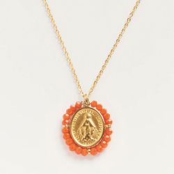 Palas Santa Maria Orange Medal Necklace