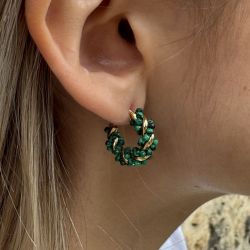 Creole Earring - Green