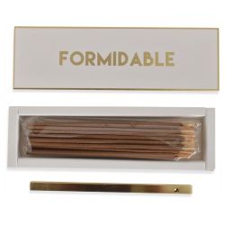 Formidable white amber incense sticks with support