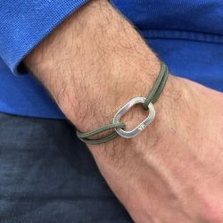 Flat link bracelet - Khaki