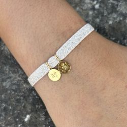 Nilaï Initial Bracelet (ribbon) to compose - 2 charms