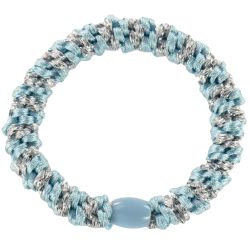 KKNEKKI hair elastic - Light Blue silver glitter