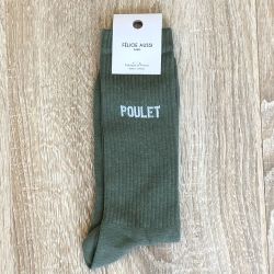 Félicie Aussi - Men's socks Poulet kaki