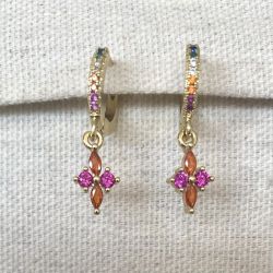 Tutti frutti Cross Creole Earring