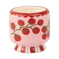 A Dopo Ceramic Candle "Tomato" Hand Painted - Tomato, Lemon and Sage