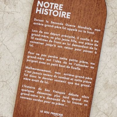 Le Sou Français key ring - white