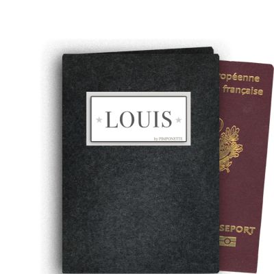 Personalized Flannel passport holder with the name