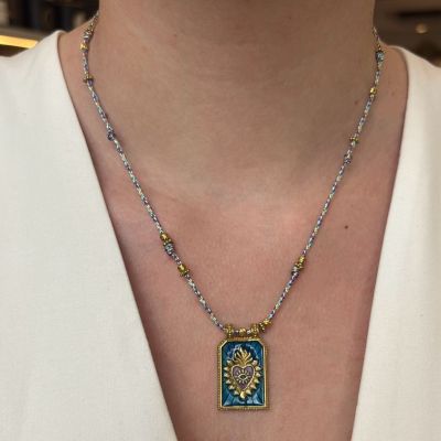 Scapular necklace heart