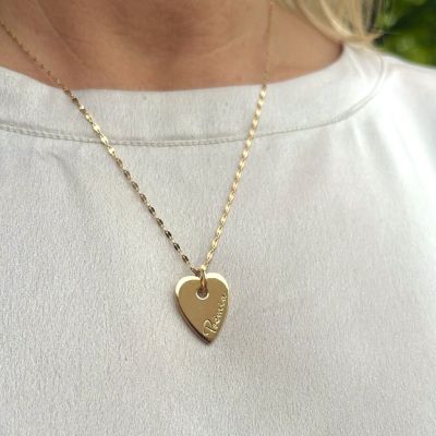 Poëmia large heart necklace - gold plated