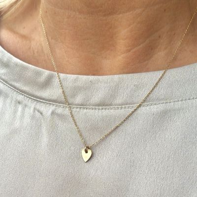 Poëmia mini heart necklace - gold plated