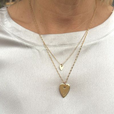Poëmia mini heart necklace - gold plated