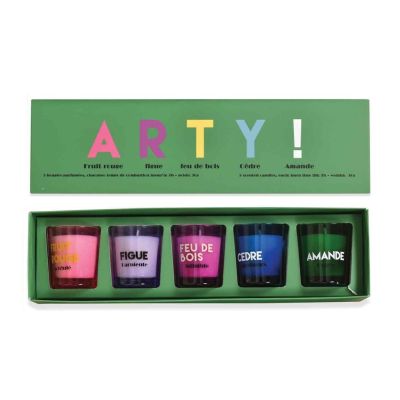 Box of 5 Arty Scented Candles