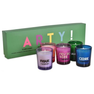 Box of 5 Arty Scented Candles