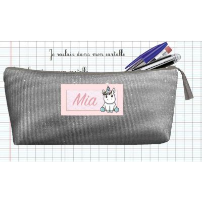 Personalized School Kit - Sparkling Gray - with Child's Name