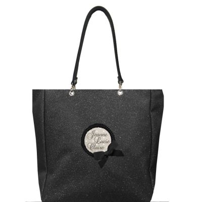 Custom Tote Bag - Personalized Photo Bag - Customizable Tote Bag -Shiny black
