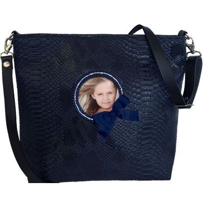 Custom Women's Crossbody Bag - Customizable Bag- Personalized Photo Bag - Tasma Navy Blue