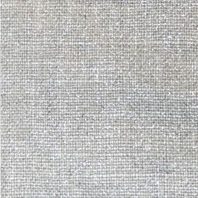 Natural linen fabric coated & shiny (light silver glitter)