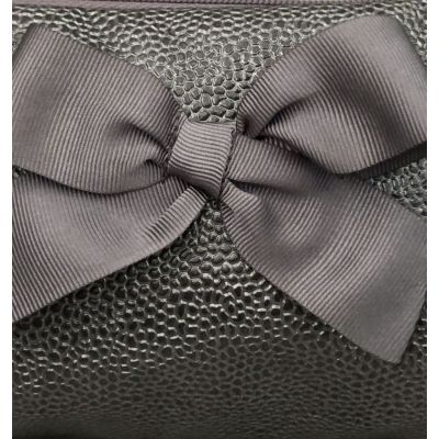 Personalized Kit - Personalized kit with bow - Make-up bag - Saya gray bronze