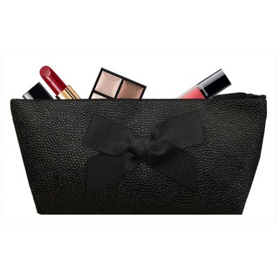 Personalized Kit - Personalized Kit with Bow - Makeup Bag - Saya Black