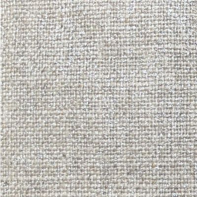 Natural linen fabric coated & shiny (light silver glitter)