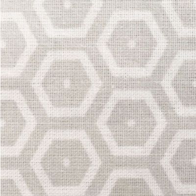 Molly fabric - Waterproof plastic coated fabric - linen and ecru color with geometric patterns