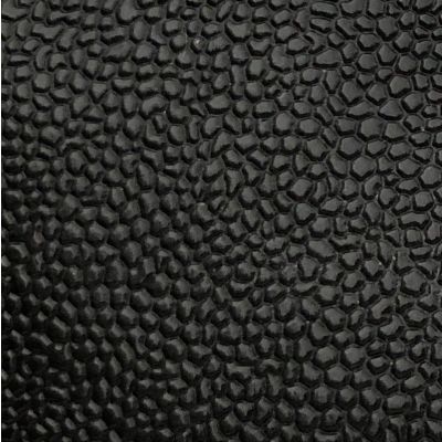 Black glittering plastic coated fabric