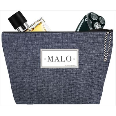 Men's toiletry bag - Personalized kit with first name or initials - Personalized gift - Coated  jean