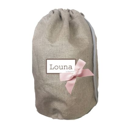 Baby Backpack - Personalized Baby Backpack - Custom shiny linen Coated Fabric with Name