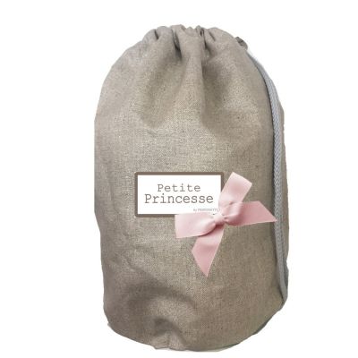 Baby Backpack - Personalized Baby Backpack - Custom shiny linen Coated Fabric "little princess"