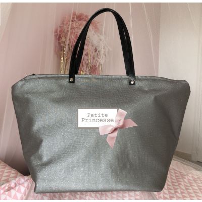 Changing Bag - Personalized Baby Bag Little Princess - Sparkling Gray - Birthing List