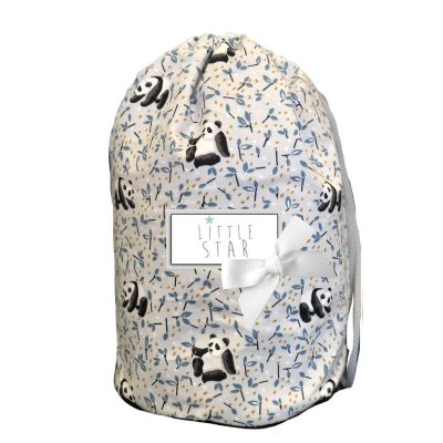 Baby backpack - baby custom backpack - Panda fabric "little star"