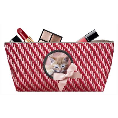 Personalized Kit - Makeup bag - Poppy raspberry- Custom with your photo